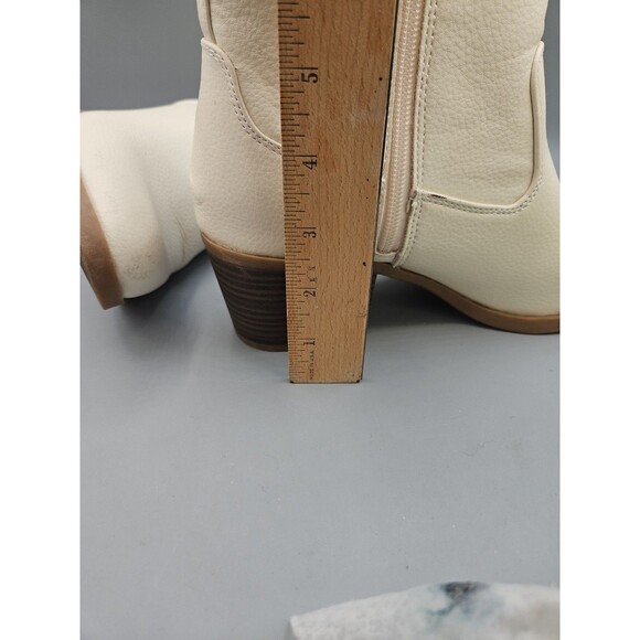 Old Navy Western Ankle Bootie Women's Sz 9 Bone Zip Bourne Toe S/409439-00 - Picture 6 of 10